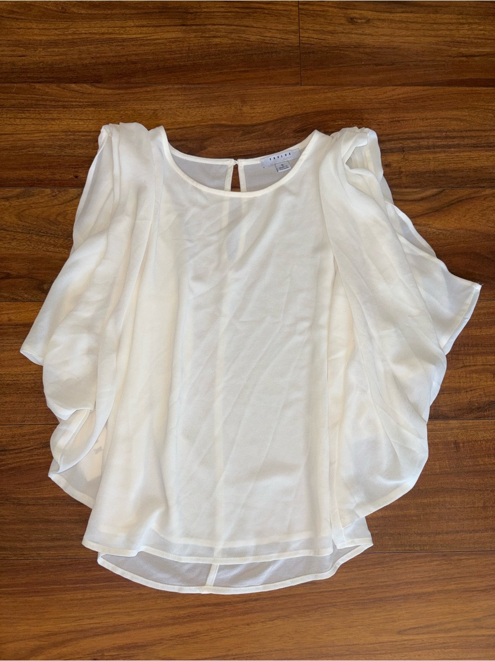 FAVLUX White Flutter Sleeve Blouse